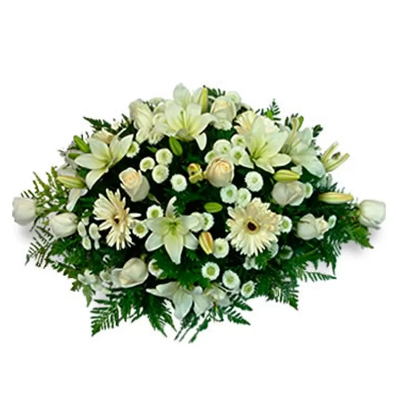 Ovalo de Condolencias con Flores Mix