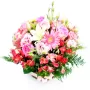 Canastillo Nacimiento con Flores Rosas