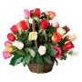 Canastillo de 24 Rosas Multicolor