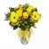 Florero con 12 rosas amarillas mas flores mix