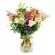 Florero Rústico con Flores Primaverales Silvestres mix Eucalipto 6 Rosas Astromelias Limonios y Flores Silvestres