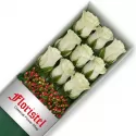 Caja de 9 Rosas Blancas