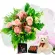 RAMO 6 ROSAS ROSADAS MAS CHOCOLATE GRAGEA VARSOVIENNE Y PELUCHE