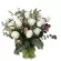 Florero de 12 rosas Blancas para Condolencias