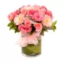 Florero Nacimiento Mix Rosas y Flores Tonos Rosas